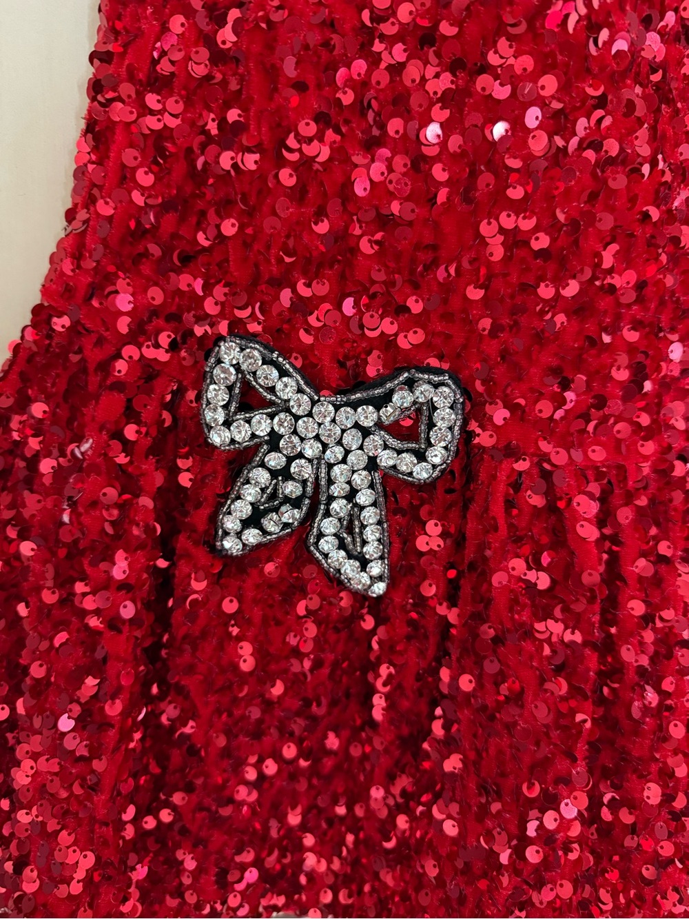 Lola and the Boy's Red Sequin Bow Party Dress - Picture 2 of 7